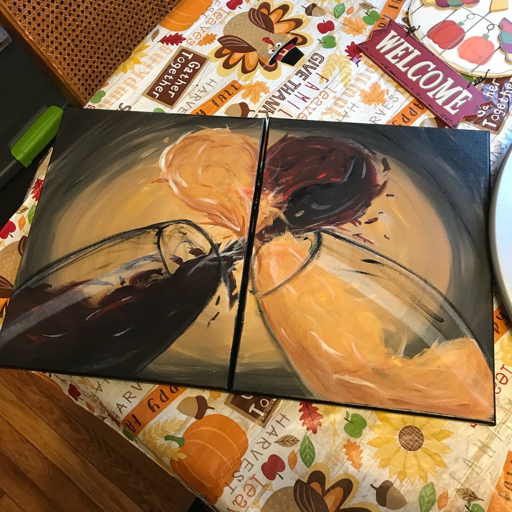 Wine canvas paintings